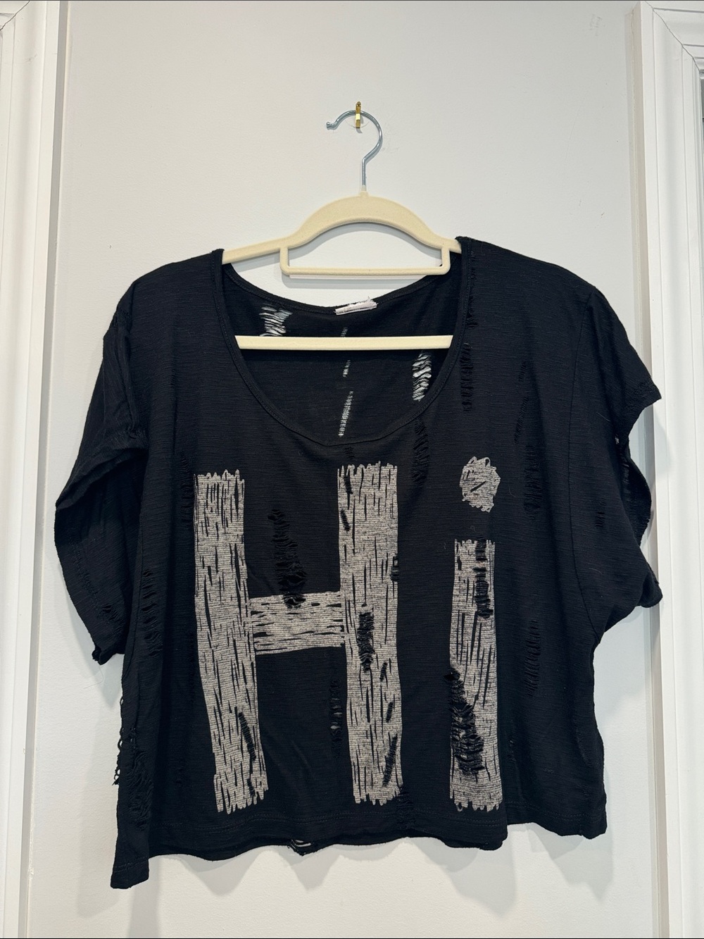 Vintage Hi/Bye Distressed Top